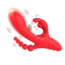 ARMONY - ESTIMULADOR DE PONTO G E CLITÓRIS VIBRADOR VERMELHO