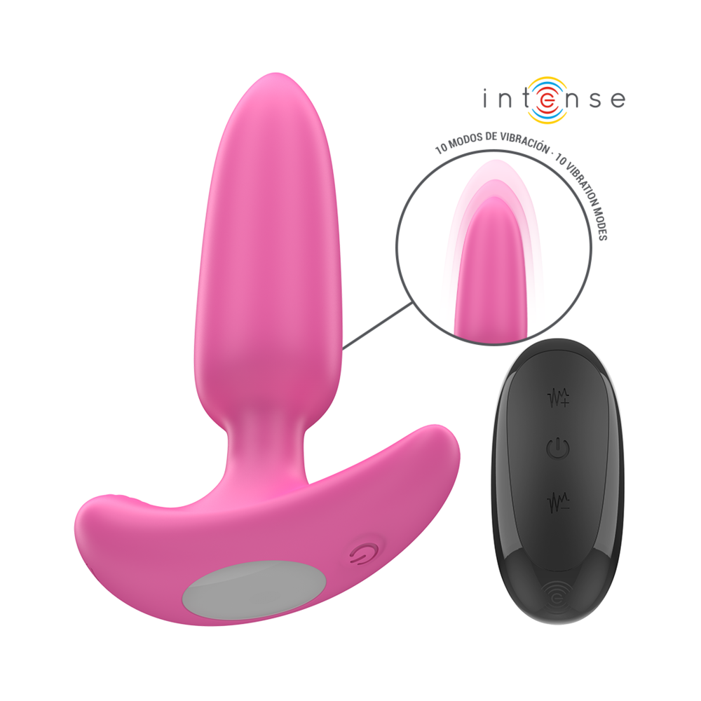 INTENSE - ROSS ANAL PLUG 10 VIBRAÇÕES ROSA CONTROLE REMOTO