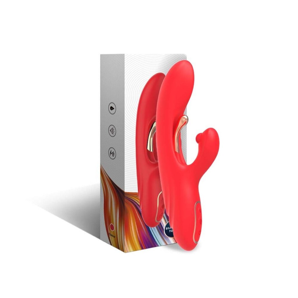 ARMONY - VIBRATEUR STIMULATEUR POINT G ET CLITORIS AVEC LANGUE OSCILLANTE ROUGE