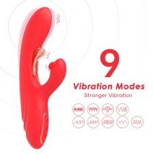 ARMONY - VIBRATEUR STIMULATEUR POINT G ET CLITORIS AVEC LANGUE OSCILLANTE ROUGE