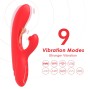 ARMONY - VIBRADOR ESTIMULADOR DE PONTO G E CLITÓRIS COM LÍNGUA OSCILANTE VERMELHO