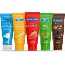 PASANTE - PACK ASSORTED FLAVOR LUBRICANTS 5 UNITS X 15 ML