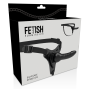 FETISH SUBMISSIVE HARNESS - SILICONE PRETO REALISTA 16 CM
