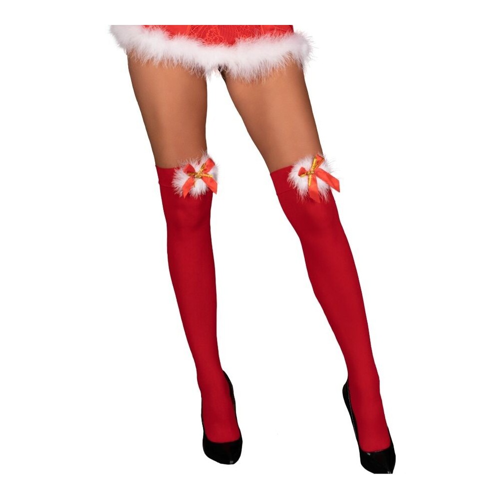 LIVCO CORSETTI FASHION - CILLA LC 17147 RED CHRISTMAS STOCKINGS S/L
