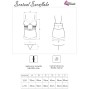 LIVCO CORSETTI FASHION - SENSUAL SNOWFLAKE LC 90603 CAMISOLA DE NATAL + CALCINHA FIO DENTAL + FAIXA DE CABELO L/XL