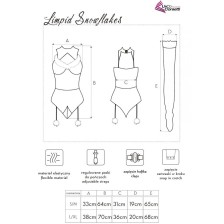 LIVCO CORSETTI FASHION - LIMPID SNOWFLAKES LC 90604 BODY + STOCKINGS + CHRISTMAS HEADBAND L/XL