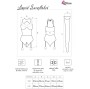 LIVCO CORSETTI FASHION - LIMPID SNOWFLAKES LC 90604 BODY + STOCKINGS + CHRISTMAS HEADBAND L/XL