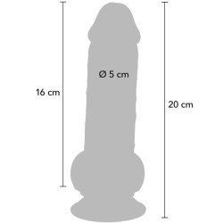 GET REAL - PÊNIS REALISTA DE LUXO COM TESTÍCULOS EXTRA GROSSOS DE 20 CM