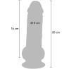 GET REAL - PÉNIS RÉALISTE DE LUXE AVEC TESTICULES EXTRA ÉPAIS DE 20 CM