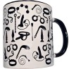 DIABLO PICANTE - CANECA BONDAGE BRANCA COM ALÇA PRETA 370 ML