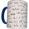 DIABLO PICANTE - WEISSE TITTEN-TASSE MIT BLAUEM HENKEL 370 ML