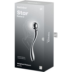 SATISFYER - DILDO A DOPPIA ESTREMITÀ IN ACCIAIO INOX STAR FORCE 2