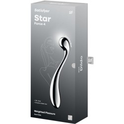 SATISFYER - DILDO A DOPPIA ESTREMITÀ IN ACCIAIO INOX STAR FORCE 4