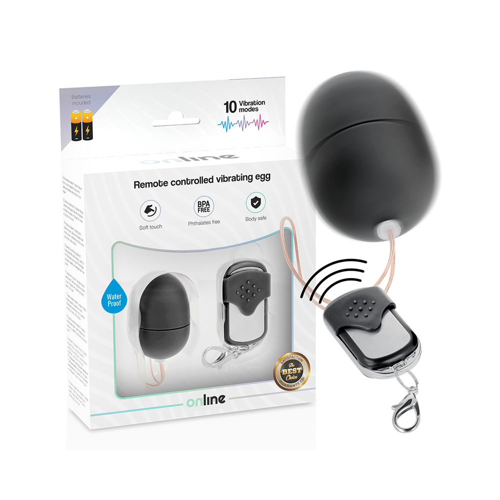 ONLINE - OVO VIBRANTE COM CONTROLE REMOTO S PRETO