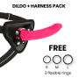 DELTA CLUB - TOYS GURT + DONG ROSA SILIKON 17 CM -O- 3 CM