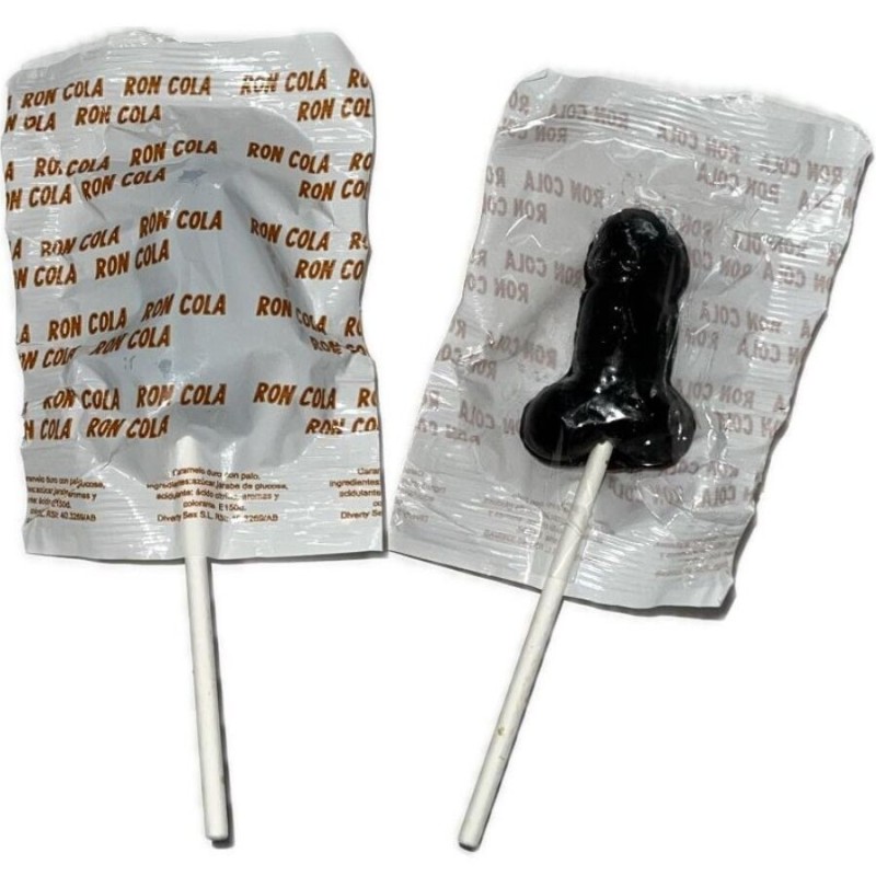 DIABLO GOLOSO - 1 PÊNIS PIRULITO RON COLA SABOR 10% ÁLCOOL