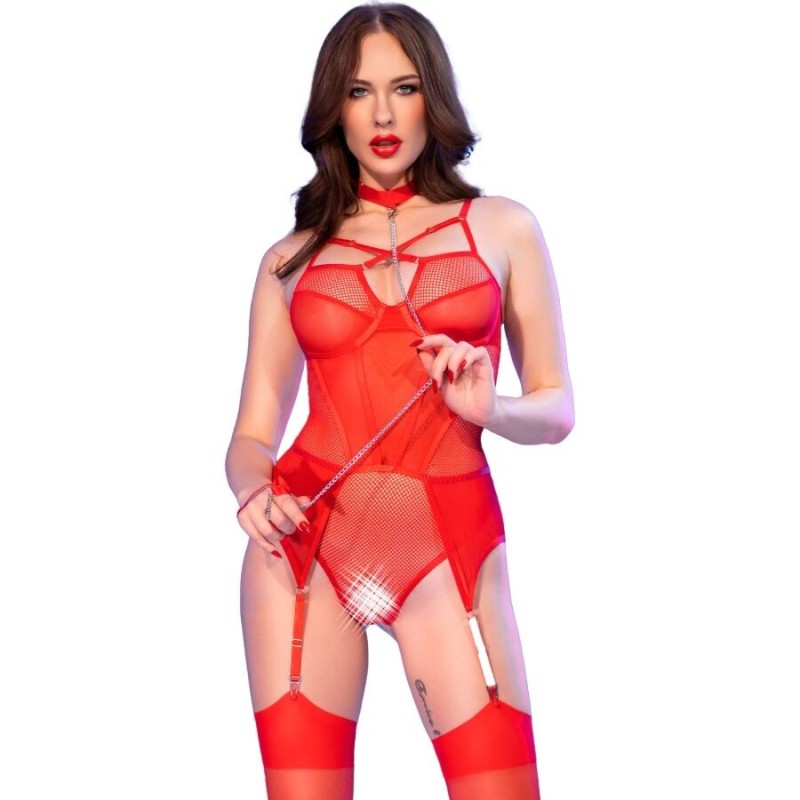 CHILIROSE - CR 4879 BODY CROCCHLESS ROSSO L