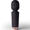 ROCKS-OFF - MINI BAGUETTE RECHARGEABLE 16 FONCTIONS TULIPE NOIRE