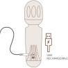 ROCKS-OFF - MINI BAGUETTE RECHARGEABLE 16 FONCTIONS TULIPE NOIRE