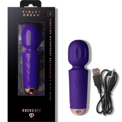 ROCKS-OFF - MINI-AUFLADBARER STAB MIT 16 FUNKTIONEN VIOLET DREAM