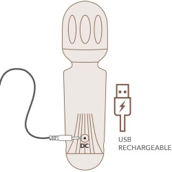 ROCKS-OFF - MINI RECHARGEABLE WAND 16 FUNCTIONS VIOLET DREAM