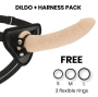 DELTA CLUB - TOYS HARNESS + DONG FLESH SILIKON 23 CM -O- 4.5 CM