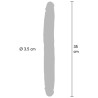 GET REAL - DILDO DE SILICONE DE DUAS PONTAS CARAMELO 35 CM