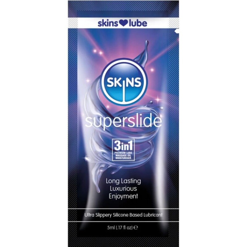 SKINS - SUPERSLIDE LUBRIFICANTE À BASE DE SILICONE DOSE ÚNICA 5 ML