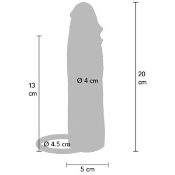 GET REAL - HYDRATED SKIN GUAINA PER PENE IN SILICONE CARAMELLO 20 CM