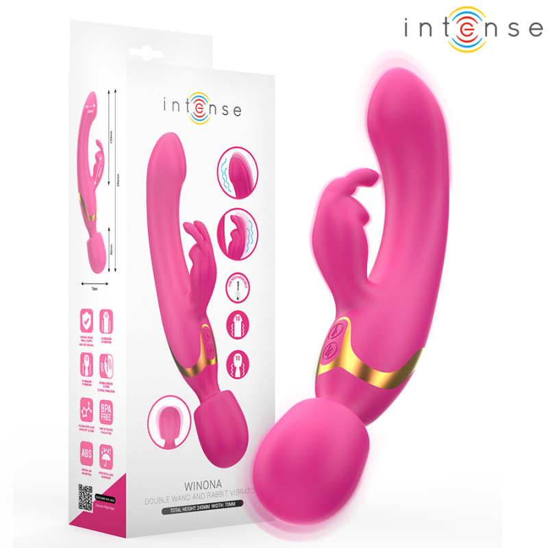 INTENSE - WINONA DOPPIO VIBRATORE CONIGLIO E BACCHETTA