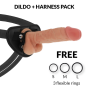 CYBER SILICOCK - STRAP-ON MAGNUS LIQUID SILICONE WITH 3 RINGS FREE 20.5 CM -O- 4.1 CM