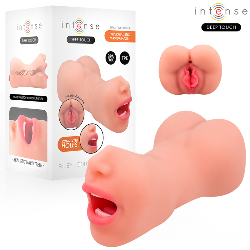 INTENSE DEEP TOUCH - MASTURBATORE RILEY A DOPPIA BOCCA E VAGINA