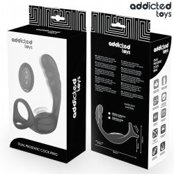 ADDICTED TOYS - DOPPELTER PROSTATIK-COCKRING MIT FERNBEDIENUNG