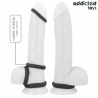 ADDICTED TOYS - CONJUNTO DE ANÉIS PENIANOS TEXTURIZADOS - 4 TAMANHOS