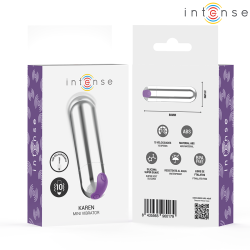 INTENSE - KAREN MINI VIBRATÓRIO RECARREGÁVEL PRATA