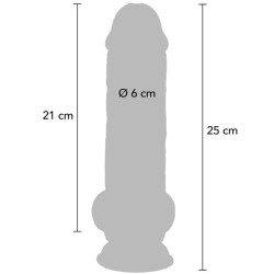 GET REAL - PÊNIS REALISTA DE LUXO COM TESTÍCULOS EXTRA GROSSOS DE 25 CM