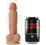 CYBER SILICOCK - STRAP-ON IN SILICONE LIQUIDO OLIVER CON 3 ANELLI IN OMAGGIO 19 CM -O- 3.9 CM