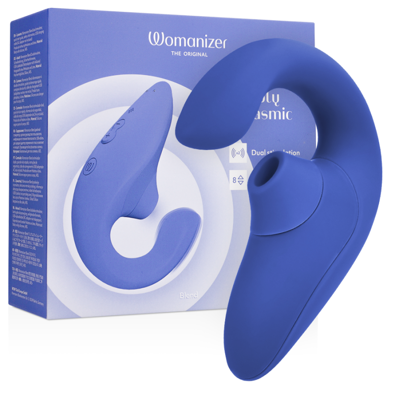WOMANIZER - VIBRATORE STIMOLATORE CONIGLIO BLEND BLU VIBRANTE