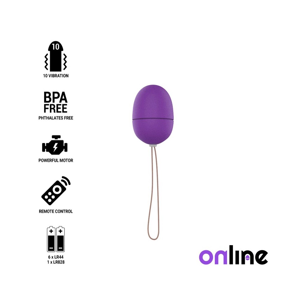 ONLINE - OVO VIBRANTE COM CONTROLE REMOTO S LILAC