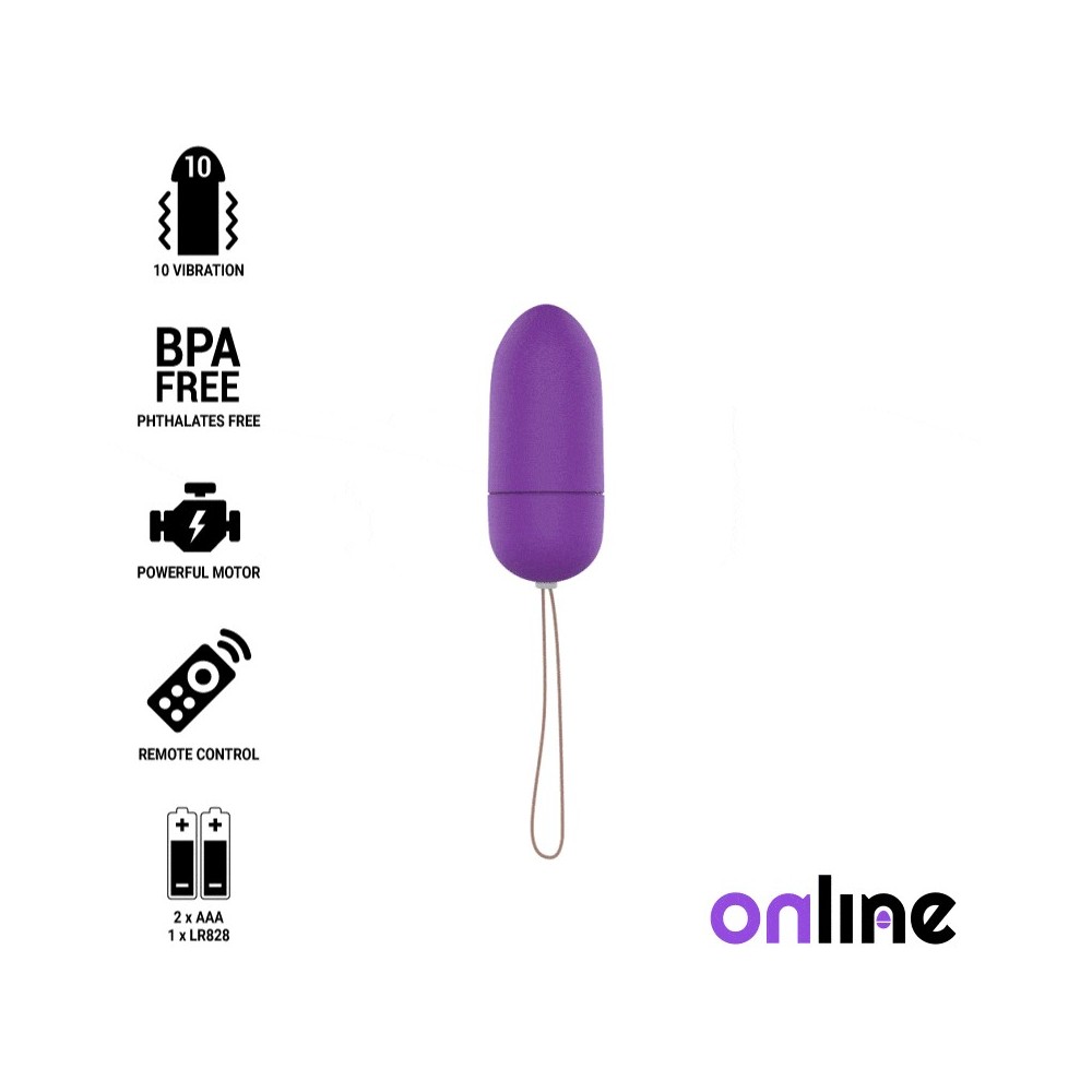 ONLINE - OVO VIBRANTE COM CONTROLE REMOTO L LILAC