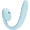 FUN FACTORY - VIBRATORE A DOPPIO IMPULSO D'ARIA INSERIBILE CRESCENDO BLU GHIACCIO