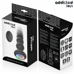 ADDICTED TOYS - PLUG ANAL ROTATIF ET VIBRANT, TÉLÉCOMMANDE AVEC LUMIÈRE LED