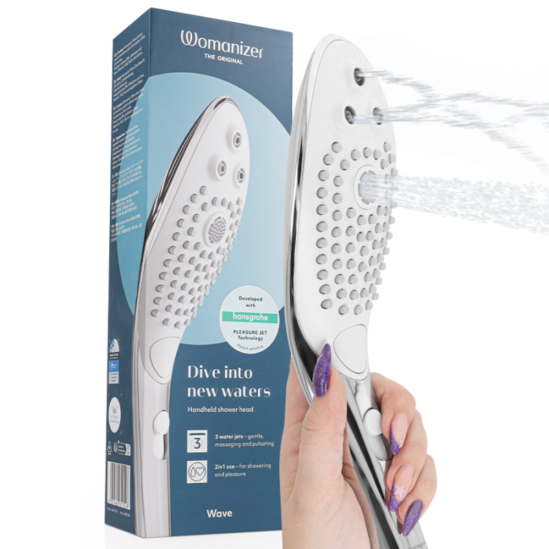WOMANIZER - SOFFIONE DOCCIA STIMOLANTE CLITORIDEO WAVE CROMATO