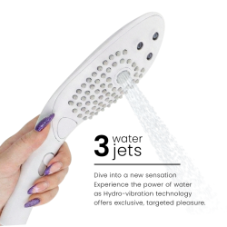 WOMANIZER - SOFFIONE DOCCIA STIMOLANTE CLITORIDEO WAVE BIANCO