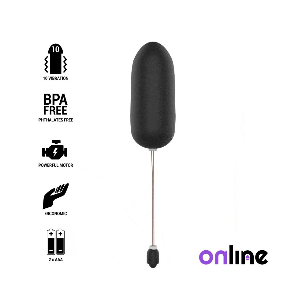 ONLINE - WATERPROOF VIBRATING EGG BLACK