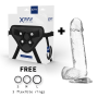 X RAY - HARNAIS + BITE TRANSPARENT AVEC BILLES 20 CM -O- 4.5 CM