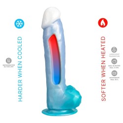 SILEXD - ANGEL DILDO FANTASY LIQUID SILICONE THERMOREACTIVE CELESTIAL BLUE 20.3 CM