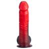 SILEXD - DEVIL DILDO FANTASY SILICONE LIQUIDO TERMOREATTIVO ROSSO NERO 20,3 CM