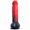 SILEXD - DEVIL DILDO FANTASY SILICONE LIQUIDO TERMOREATTIVO ROSSO NERO 20,3 CM