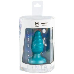 SILEXD - MELTY ANAL PLUG FANTASY SILICONE LIQUIDO TERMOREATTIVO BLU CELESTE 9,2 CM
